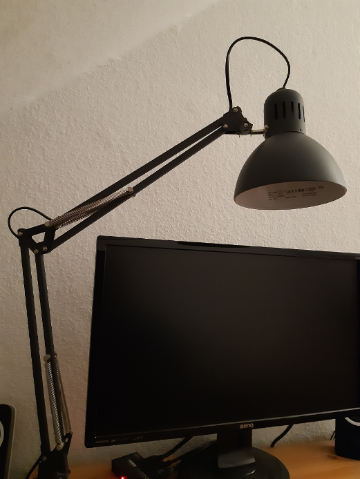 Lamp, grey adjustable (Ikea Tertial)